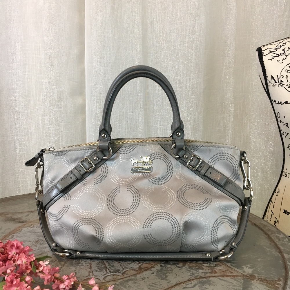 Coach Madison Dotted Op Art Sophia Satchel 15935 Gem coach-madison-dotted-op-art-sophia-satchel-15935-gem